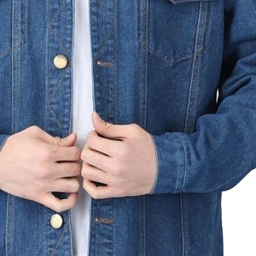 Chaqueta de mezclilla para hombre estilo camionero miniatura 4