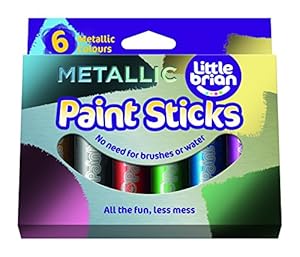 Little Brian Metallic Paint Sticks, 6er-Pack