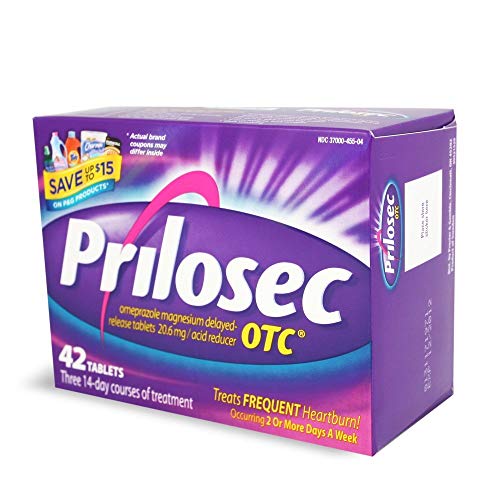 Prilosec 20.6 mg OTC 42 Tablets (Pack of 3)