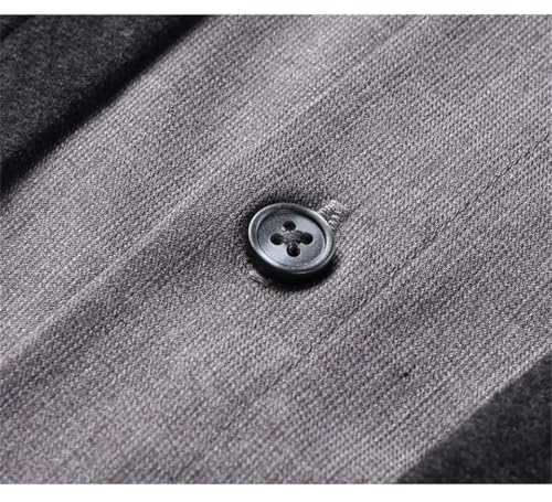 Men's Two-Piece Cardigan, Thickened, Warm V-Neck Sweater, Solid Color Casual Business Top4