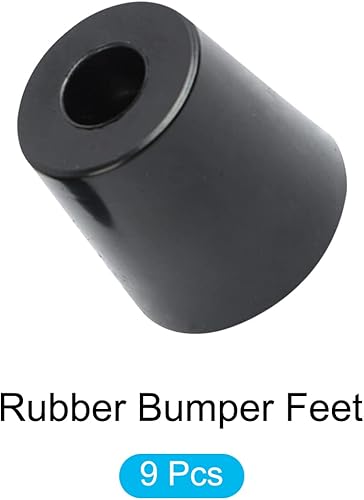 Miniatura 10 de Pies de goma para parachoques (18x5mm0.71"x0.2"), 9 unidades, almohadillas redondas para patas protectoras de suelo con arandela de metal, para