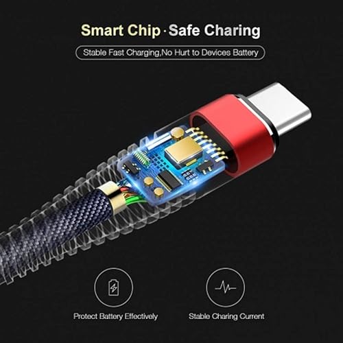 Miniatura 4 de Cable de carga PD tipo C a USB-C de 6 pies, sincronización de cable de alimentación compatible con Samsung Galaxy S21 S22 S23 Ultra Plus Z Fold Z