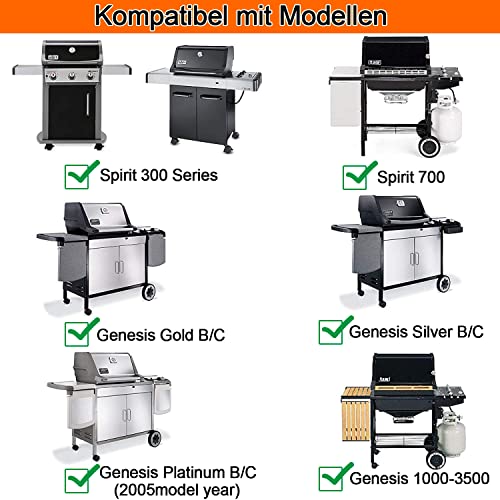 7641 Grill Warmhalter für Weber Spirit 300 Serie,Grill Ersatzteile für Spirit E310 S310 SP310 E320 S320 SP320 Gasgrills, 63,5cm Edelstahl Warmhalterost für Webe Genesis Silver Gold B/C,Spirit 700, 900