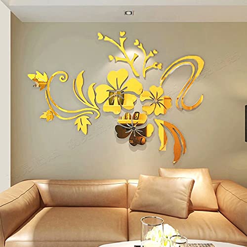 Wall Stickers Flower Mirror - Image 3