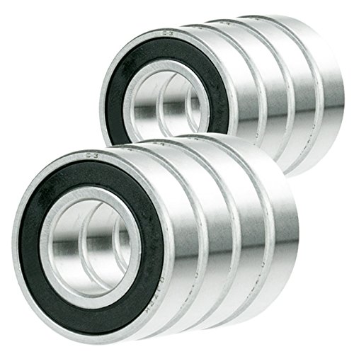 8X Ball Bearing 1.63in x 0.75in x 0.5in Rubber Seal Stainless Steel, Compatible with SS1630-2RS