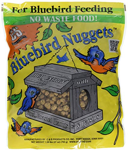 C&S Products Company 791043470539 C & S Products Blue Bird Nuggets Plus Beef Suet,Corn,Peanuts,Raisins 2, 2 Pack, Brown/A