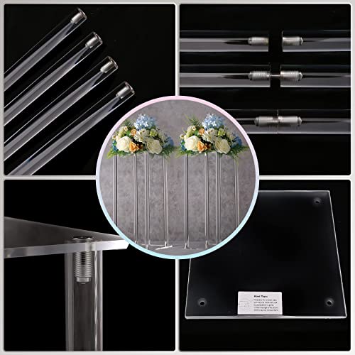 YALLOVE 2 Pack Acrylic Flower Stand - Image 4