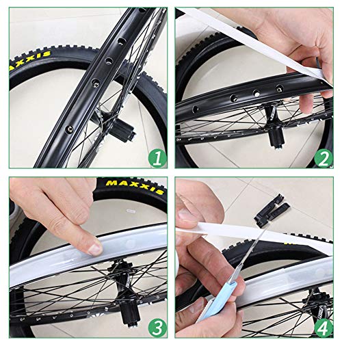 Acessório de bicicleta, Andoer Fita de aro sem câmara de ar para bicicleta Fita de aro ultraleve Lar