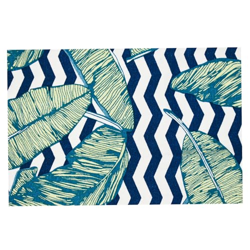 Image of Palm Leaves Canvas Pencil Wrap Case Colored Roll Up Holders Coloring Pencil Organizers for Artist Adult Travel Sketch Storage With 48 Slots(Selva)