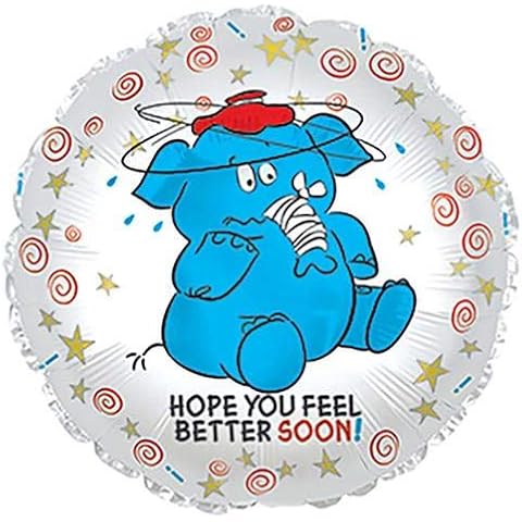 LOONBALLOON Get Well Balloons, 17″ Feel Better Soon Elephant Cover