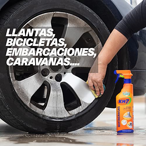 KH-7 Quitagrasas, Desengrasante, Elimina sin esfuerzo la grasa y suciedad de la cocina, ropa o exterior, Para todo tipo de Superficies y Tejidos - Pulverizador 650ml