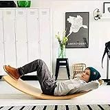 Tabla de equilibrio de madera para niños, placa curva de viga de equilibrio, juguetes de balancín, educación temprana, entrenamiento de niños es yoga, columpio de, tabla de madera Montessori,103cm