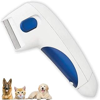 albury Cat Dog Flea Comb, Electronic Flea Comb, Lice Remover Pet Grooming Comb Brush for Dogs Cats, Effective Remove Flea