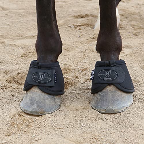 Image of Harrison Howard Horse Bell Boots Overreach Bell Boots No-Turn Bell Boots for Horse-Durable Protective Hoof Boot