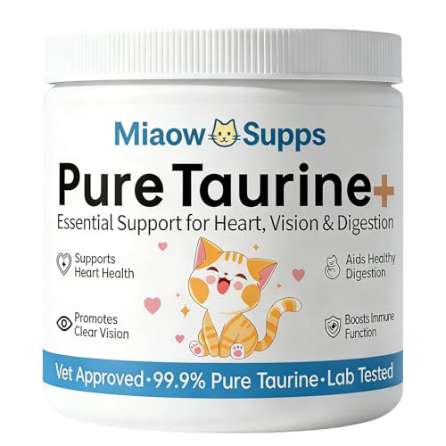 Taurine Supplement for Cats Supports Heart Health Vision & Immune Function Boosts Cats Vitality and Health Suitable for All Breeds & Ages 200g