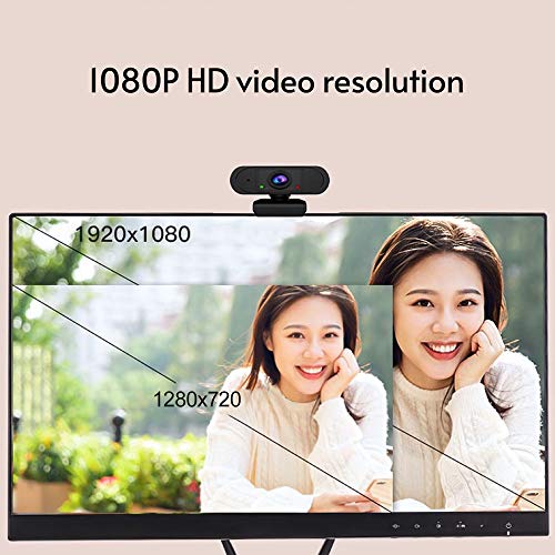 Microfone integrado para webcam USB da Docooler para transmissão ao vivo, chamadas de vídeo e ensino