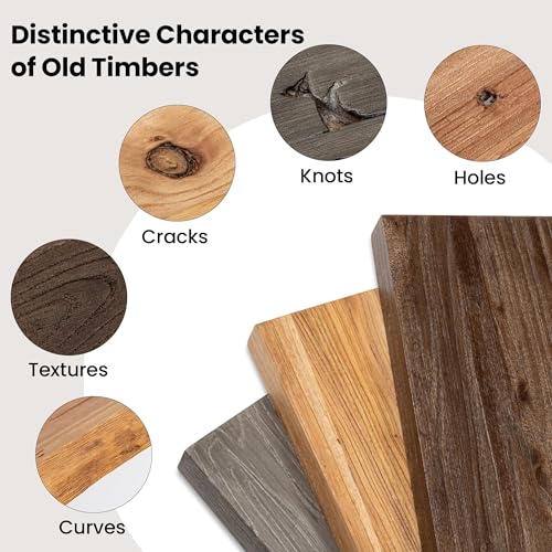 Image of Fun Memories Floating Shelves for Wall, 24 inchx9.3 inch Rustic Solid Elm Wood Shelves, Heavy-Duty Wall Mounted Shelves with Invisible Brackets, Set of 2 for Living Room, Bedroom, Kitchen, Walnut Finish
