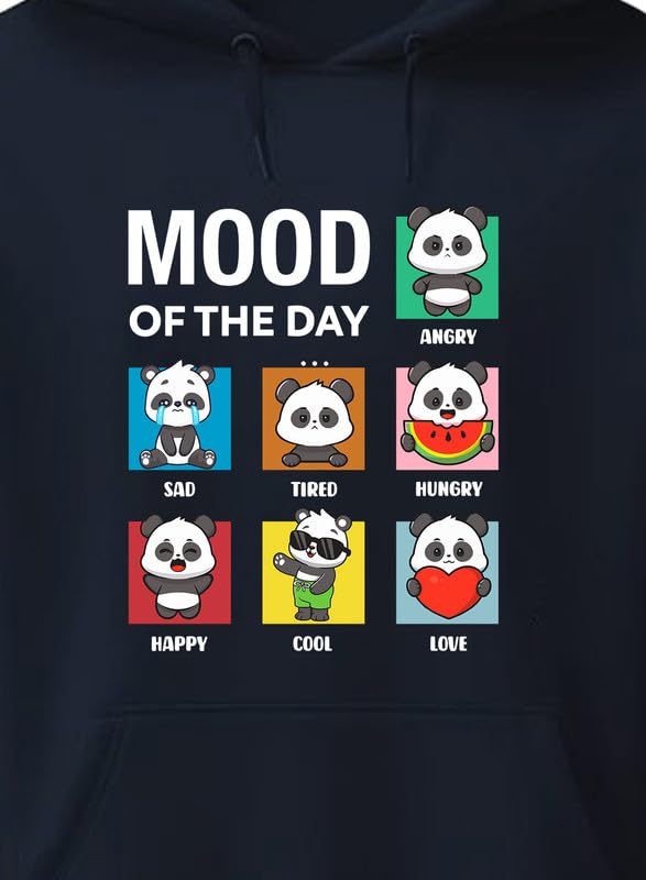 Image of XENOVAURBAN Hoodies | Unisex Hoodie Sweatshirt Panda Printed MOOD1 - PAR
