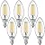 Great Eagle Lighting Corporation Candelabra B11 LED 2700K Warm White Light Bulbs 60W 500 Lumens, Dimmable, Filament E12, UL Listed (6 Pack)