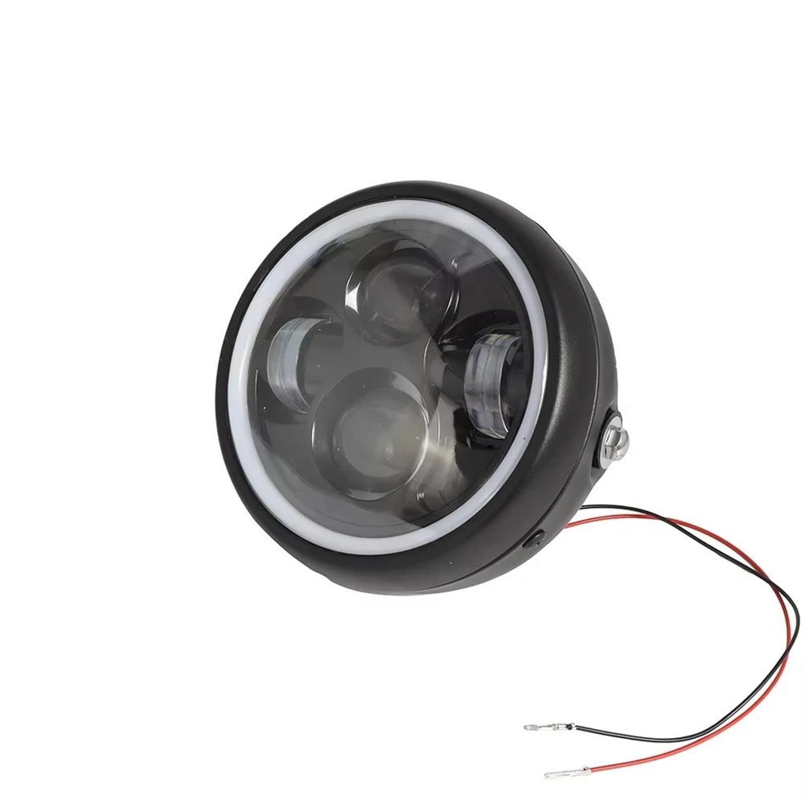 Faros Auxiliares De Moto Faro LED para Motocicleta Faro Delantero Hi&Lo Bombilla DRL para Cafe para Racer para Bobber para Iron 883 Faro LED Motocicleta
