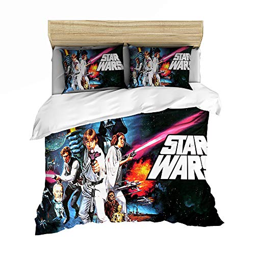 BLSM Star Wars - Juego de cama de 3 piezas con funda...
