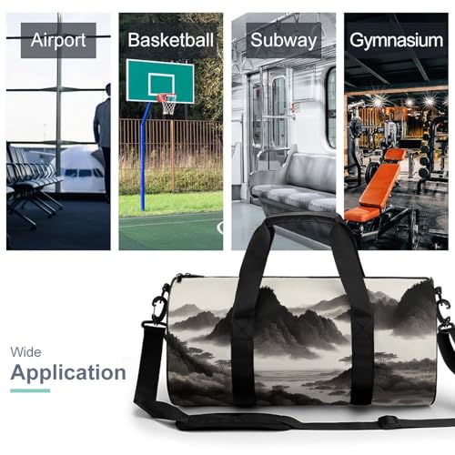 Gym Bag For Women Men Lightweight Mountainous Landforms Print Duffel Bag Personalized Travel Bags For Travel Sports3