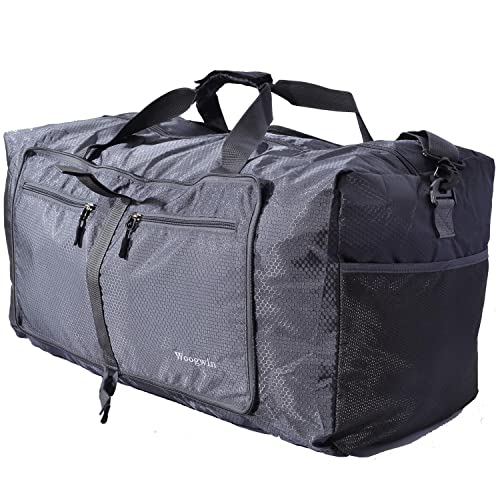 Image of Woogwin Travel Duffel Bag Large Foldable Waterproof Overnight Bag for Beach Swim Bags Pool Sports Gym