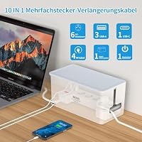 BEVA Kabelbox mit Steckdosenleiste 3680W/16A und 4M Kabel,Weiß – Ansicht 2