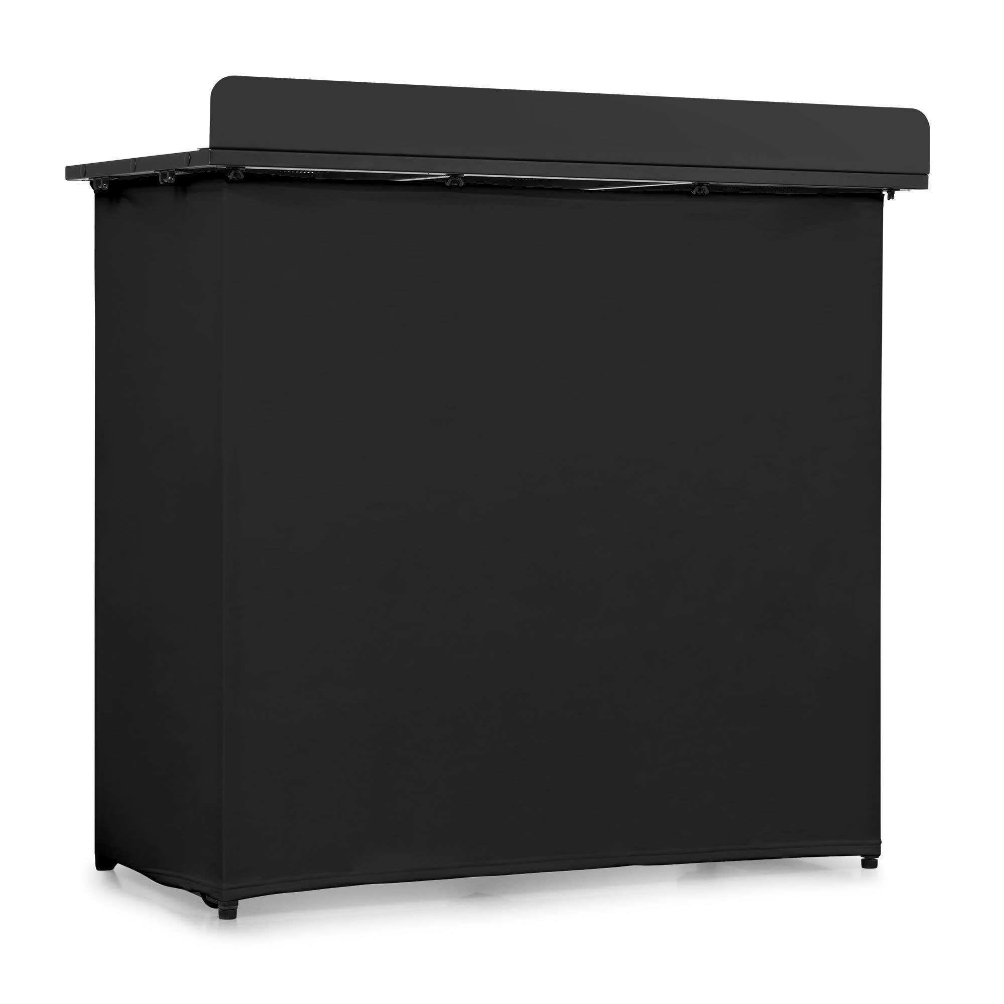 Vonyx DBF105 DJ Pult - Faltbarer DJ Tisch mit Tasche, 1 Meter, Klappbarer DJ Booth mit Schwarzer & Weißer Front, 25kg Traglast, Robust & Stabil, Perforiertes Alu, Multifunktionstisch für DJ Equipment
