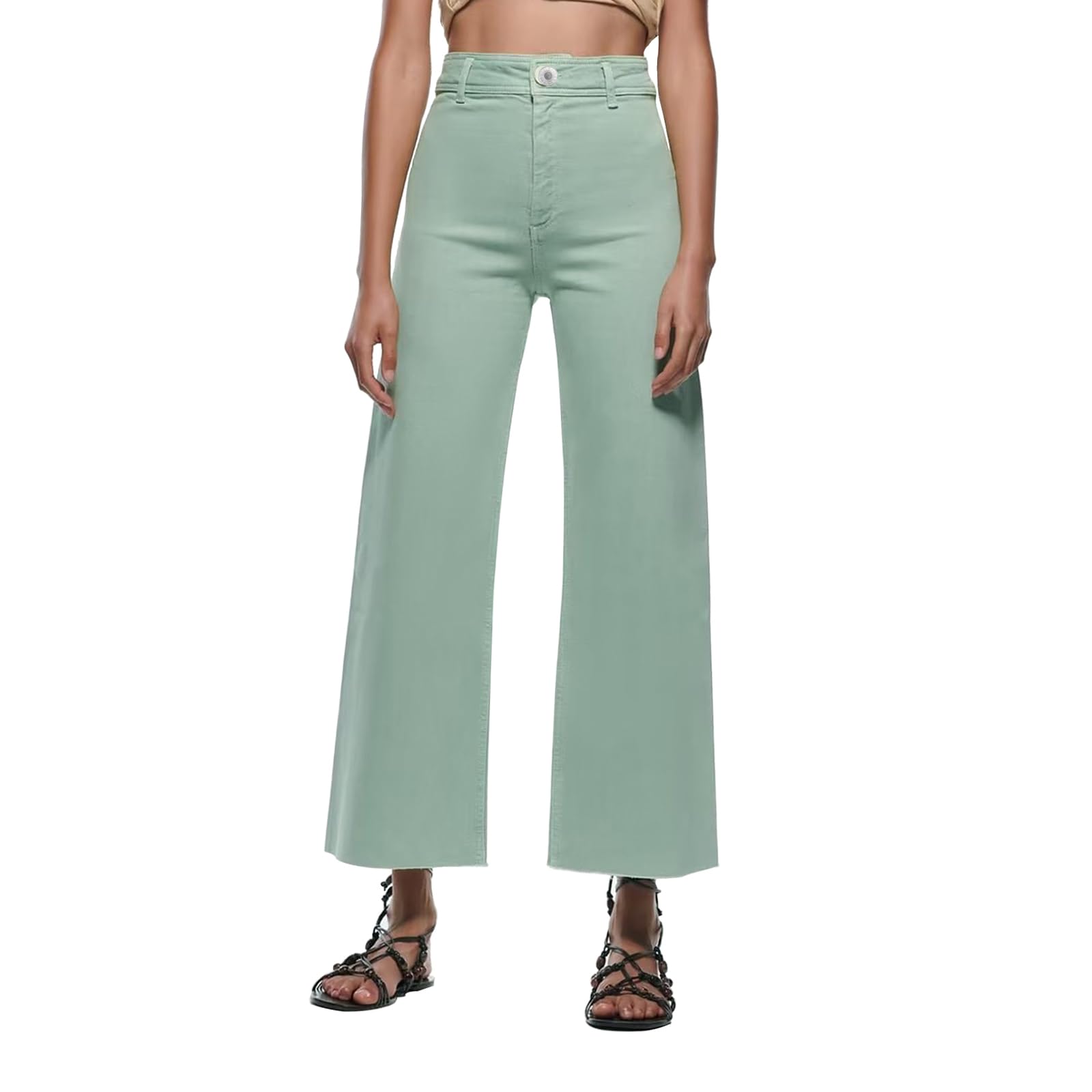 Womens Wide Leg Jeans High Waisted Stretchy Trendy Casual Versatile Work Denim Pants Trousers 2025