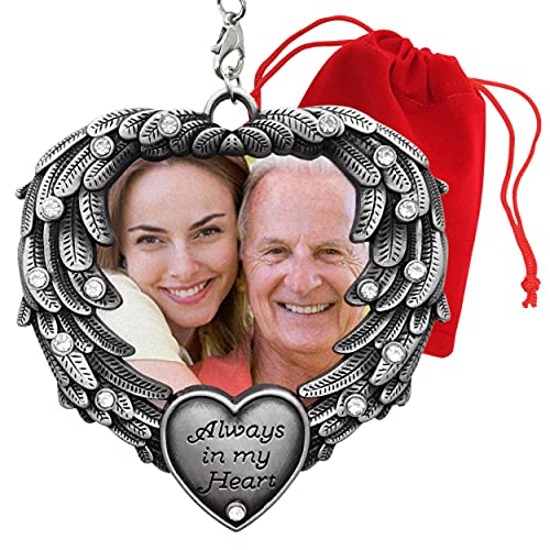 in Memory Photo Ornament - Always in My Heart - Angel Wings Pictu...