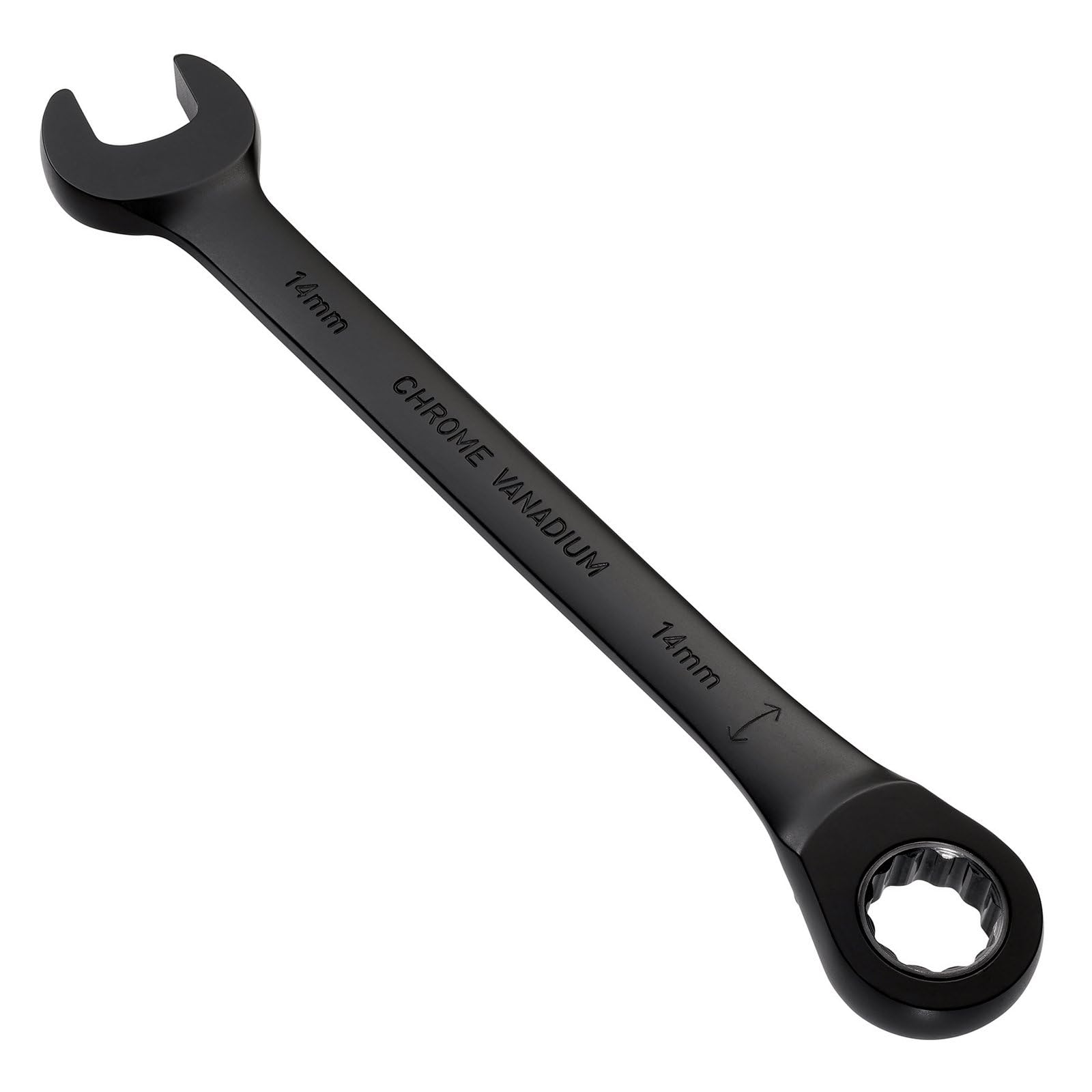 Draper 03904 Expert HI-TORQ Metric Reversible Ratchet Combination Spanner, 14mm, Black, Red and Black - Image 2