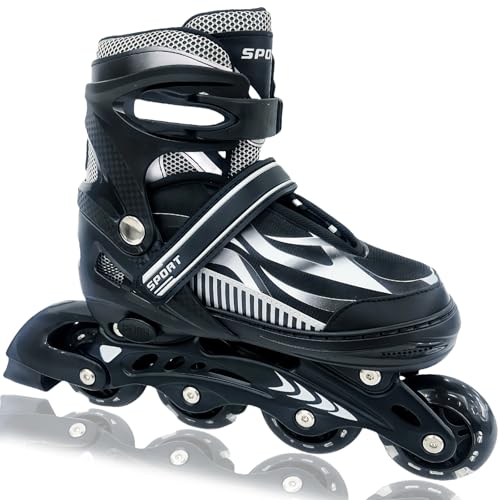 Adjustable Inline Skates for Kids and Teens Ages 4-16, All 8 Wheels of...