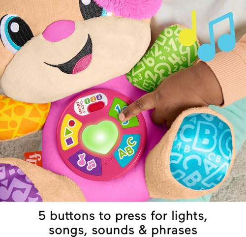Image of Fisher-Price Baby Toy Laugh & Learn Smart Stages Sis Musical Plush with Lights & Learning Songs for Infants Ages 6+ Months