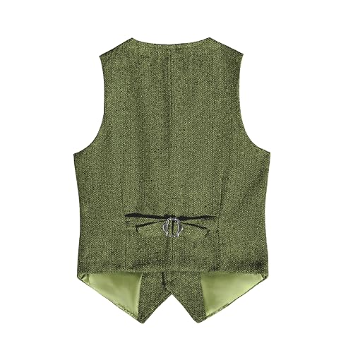 Image of Boys Retro Tweed Vest for Kids Classic Casual Waistcoat