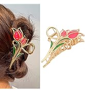 Eddie Munson Flower Leaf Hair Claw Clips Set for Women Girls-Butterfly Metal Large Hairpin Claw C...