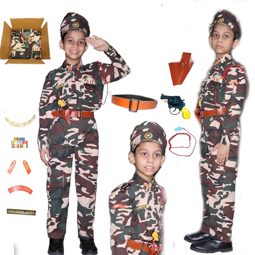 Image of Army Costumes for kids police costume & BSF csotumes subhash chandra bose costumes fancy dress costumes for age group 3 to 12 yrs
