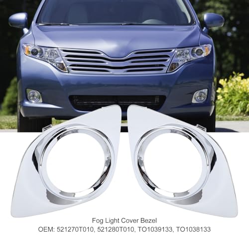 Cubierta de bisel de luz antiniebla ABS cromada duradera de reemplazo para Venza AV10 2009-2012 Pre Facelift par de 2 miniatura 4