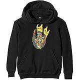 Tee Shack Biggie Smalls Crown Black offiziell Männer Kapuzenpullover (Large)