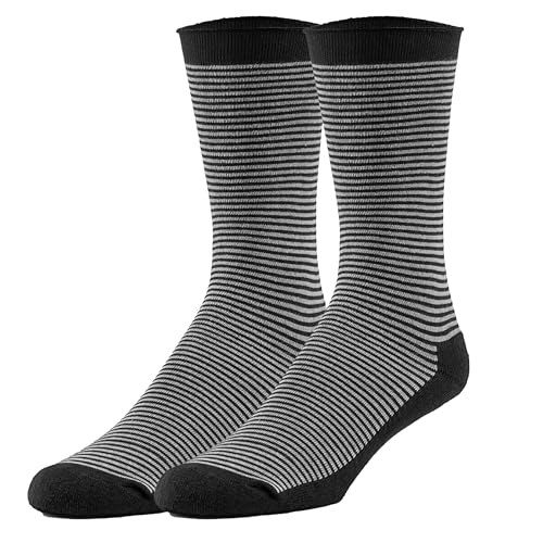 Maggie's Organic Natural Cotton Stripe Cushion Crew Socks