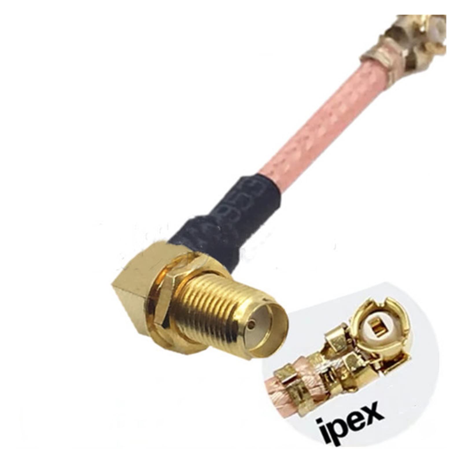 Adattatore Antenna Router Pc Cavo Antenna WiFi RG178 U.FL A SMA Angolo Retto | 6 POLLICI PER MINI PCI Cavo Antenna Angolato 6 Pollici - Foto 3