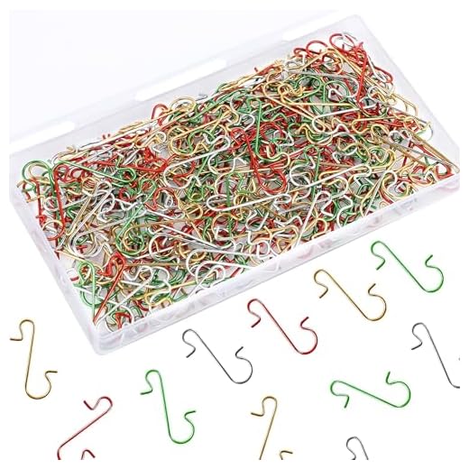 240Pcs Christmas Ornament Hooks Metal Wire Hooks S-Shaped Hangers with Storage Box for Ornament Hooks Christmas Tree (Gold, Silver, Red and Green)