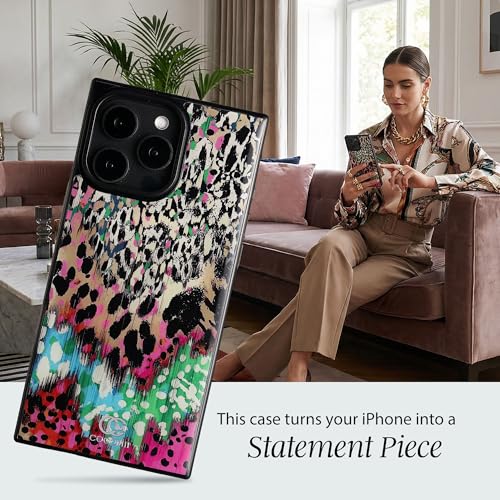 Image of COCOMII Rectangle for iPhone 15 Pro Max Case, Botanical Leopard