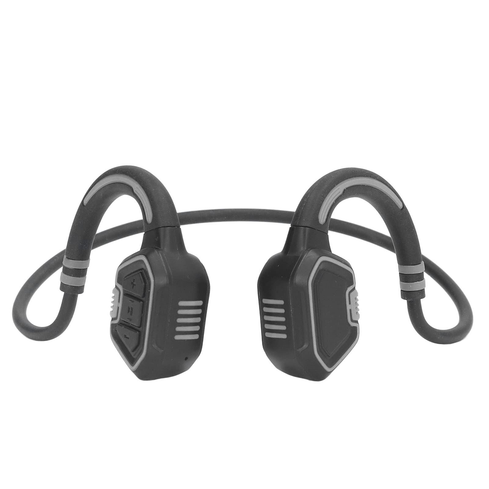 Słuchawki do pływania, trwałe słuchawki Bluetooth 5.1 z wbudowaną pamięcią 16G i przewodnictwem kostnym, ładowane do biegania Srebrnoszary