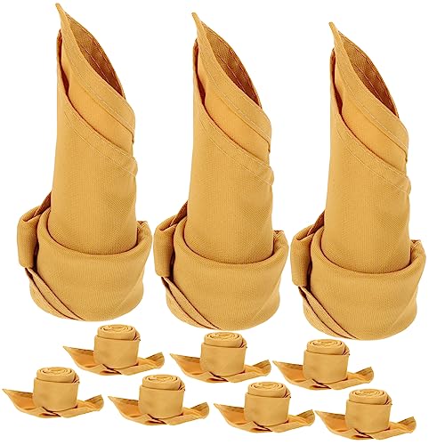 Serviettes en polyester doré confortables pour réception et mariage - 2