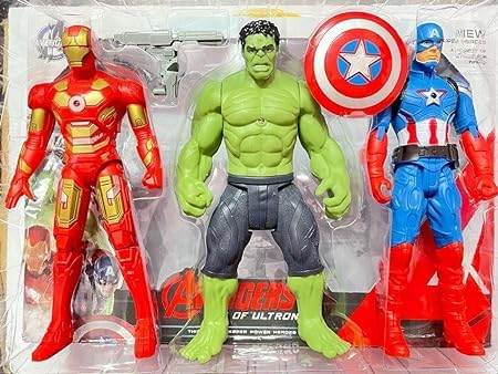TRICKS TOYS Avengers Action Figures Set of 3, Infinity War Superheroes, Action Toys Set for Kids Boys, Birthday Gift for Kids (Set of 3 - Avenger Toys)