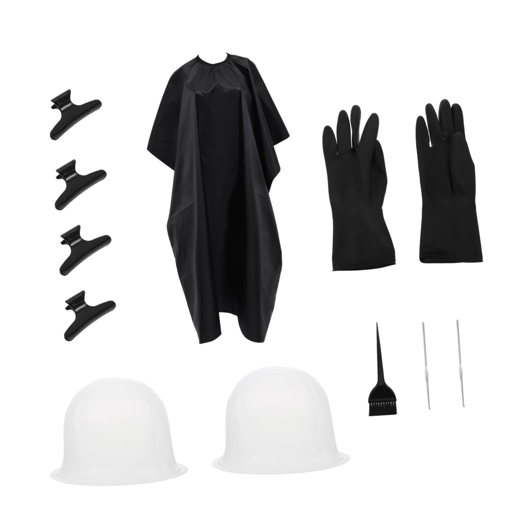 MERRYHAPY Hair Dyeing Cap and Gloves Set 11pcs Highlighting Kit for Home Salons Diy
