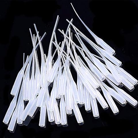 150 Pcs Plastic Glue Micro-Tips,Glue Extender Applicator for Bottles Glue Extender Precision Applicator for Lab Dispensing Adhesive Dispensers Crafting, White Cover