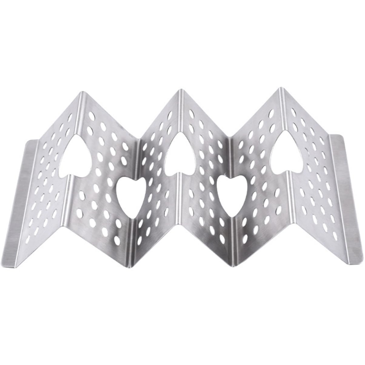 GRIRIW Tortilla Stand Serving Holder Stainless Taco Holder Taco Plate Shells Taco Storage Pancake Tray Tortilla Support Mexican Pancake Rack Burritos Taco Shelf Stainless Steel Silver