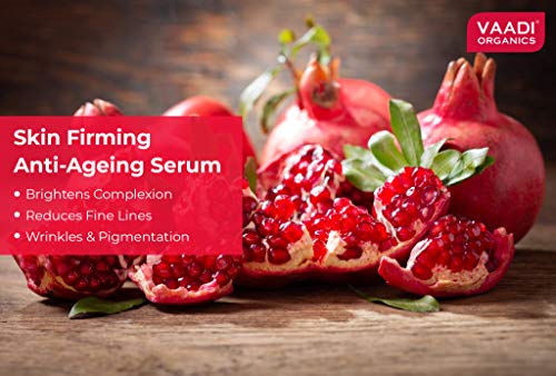 Image of VAADI HERBALS Vitamin E Anti Ageing Serum With Pomegranate Oil - Reduces Fine Lines, Lightens Wrinkles & Brightens Complexion, 10 ml